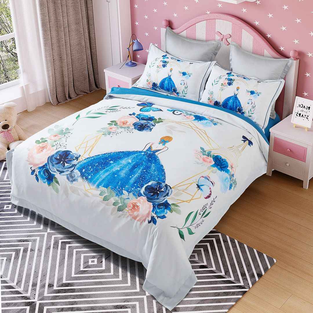 Kids Princess Quilt Cover Set  Double