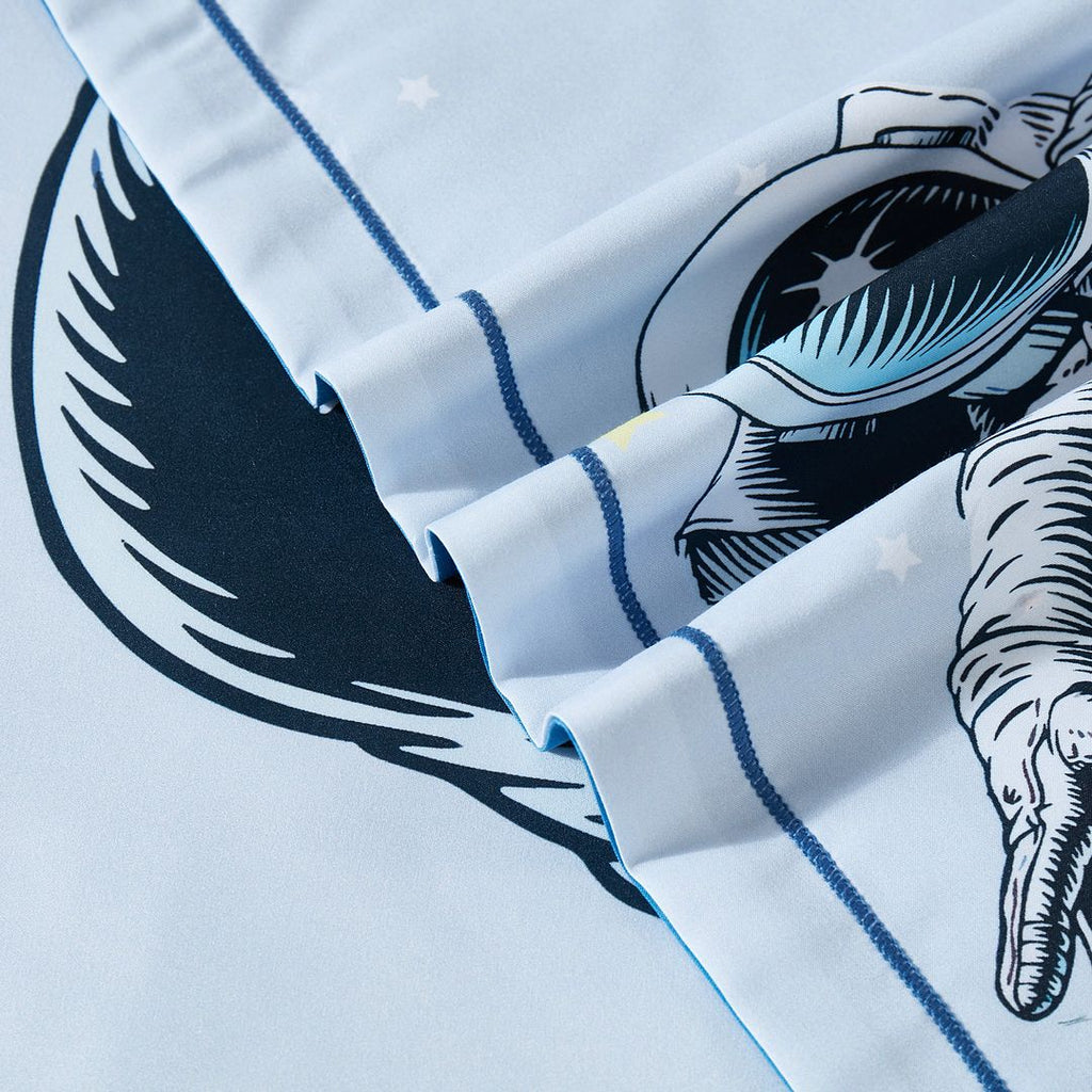 ASTRONAUT KIDS QUILT COVER SET  DOUBLE