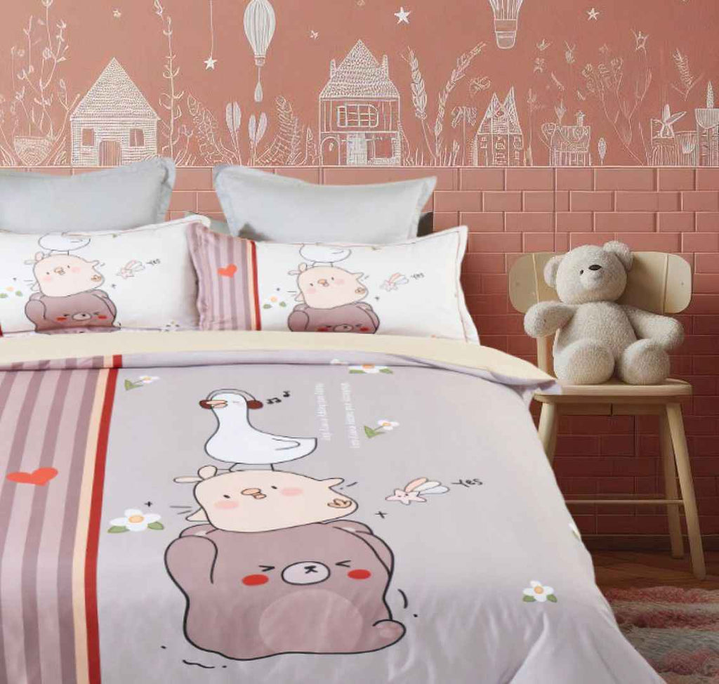Duck Kids Quilt Cover Set King Single