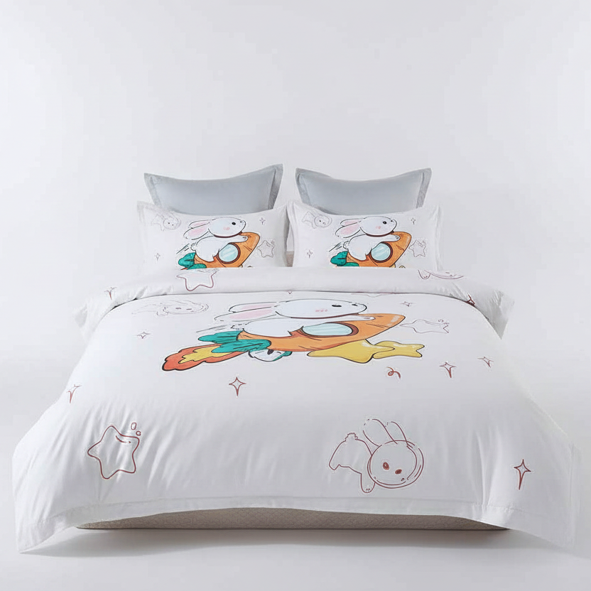 Rabbit Kids Quilt Cover Set King Single