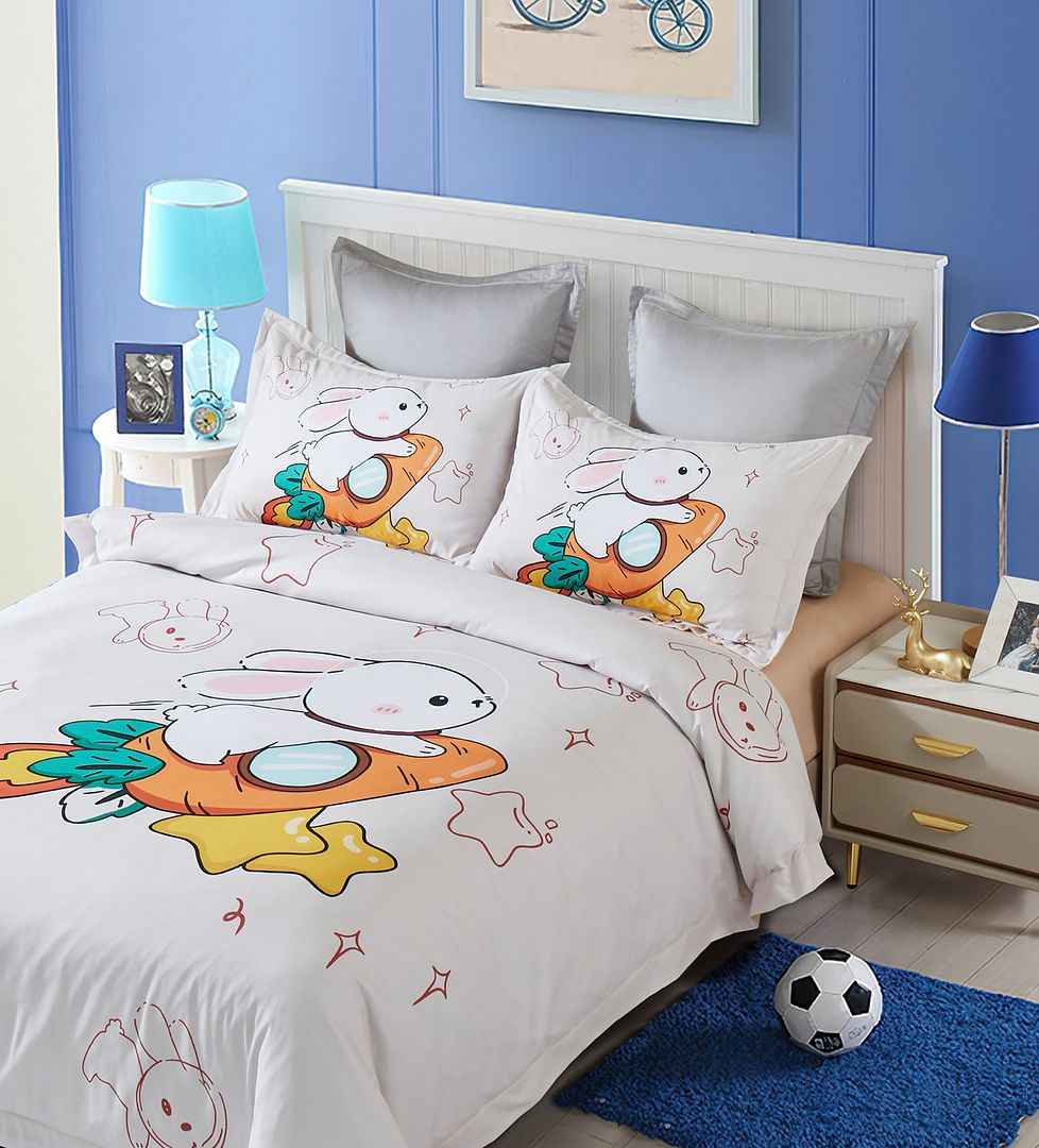 Rabbit Kids Quilt Cover Set King Single