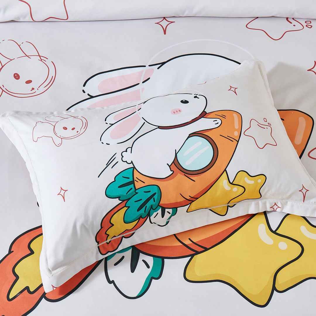 Rabbit Kids Quilt Cover Set King Single