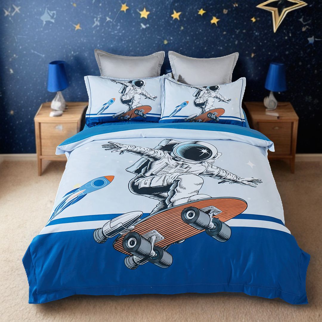 ASTRONAUT KIDS QUILT COVER SET  SINGLE