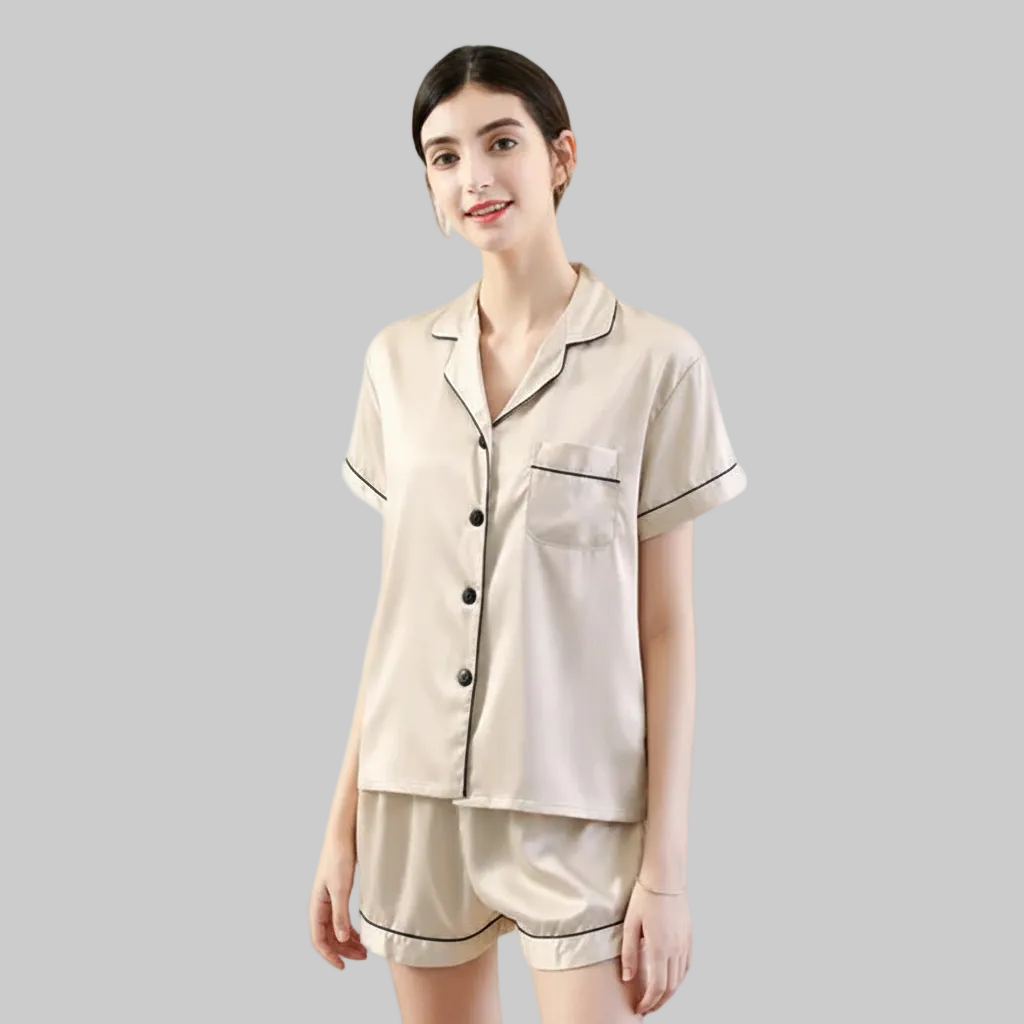 Satin Short Women Pajamas Set Medium
