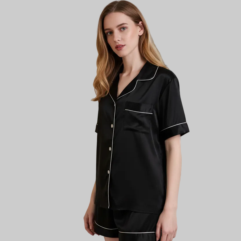 Satin Short Women Pajamas Set Small