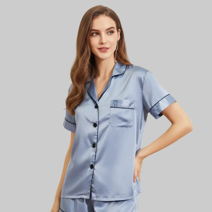 Satin Short Women Pajama Set  Small