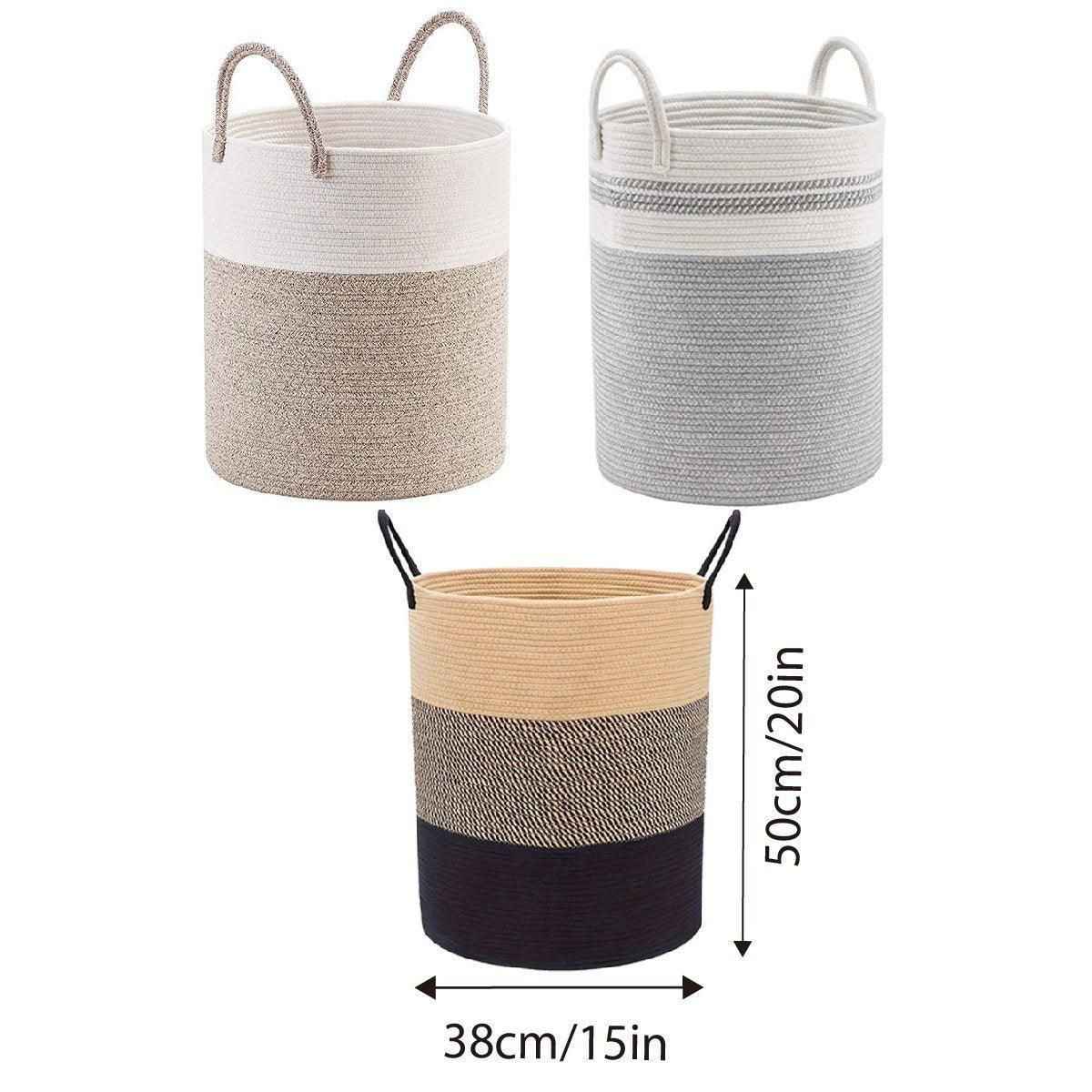 Laundry Basket - Khaki Black - Royalratri