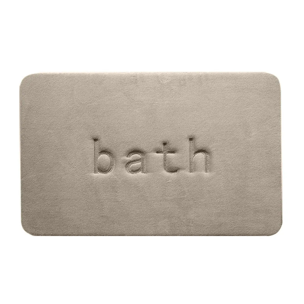 Bathroom Floor Mat Model A Water Absorbent Mat Anti Slip Toilet Carpet Rug Soft - Beige