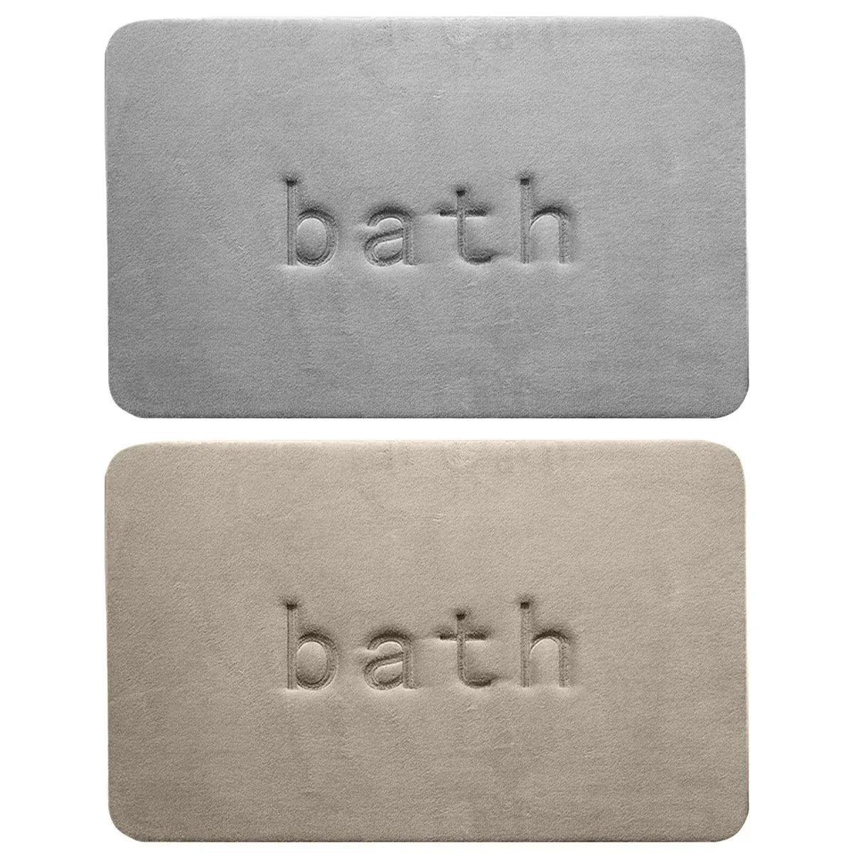 Bathroom Floor Mat Model A Water Absorbent Mat Anti Slip Toilet Carpet Rug Soft - Beige