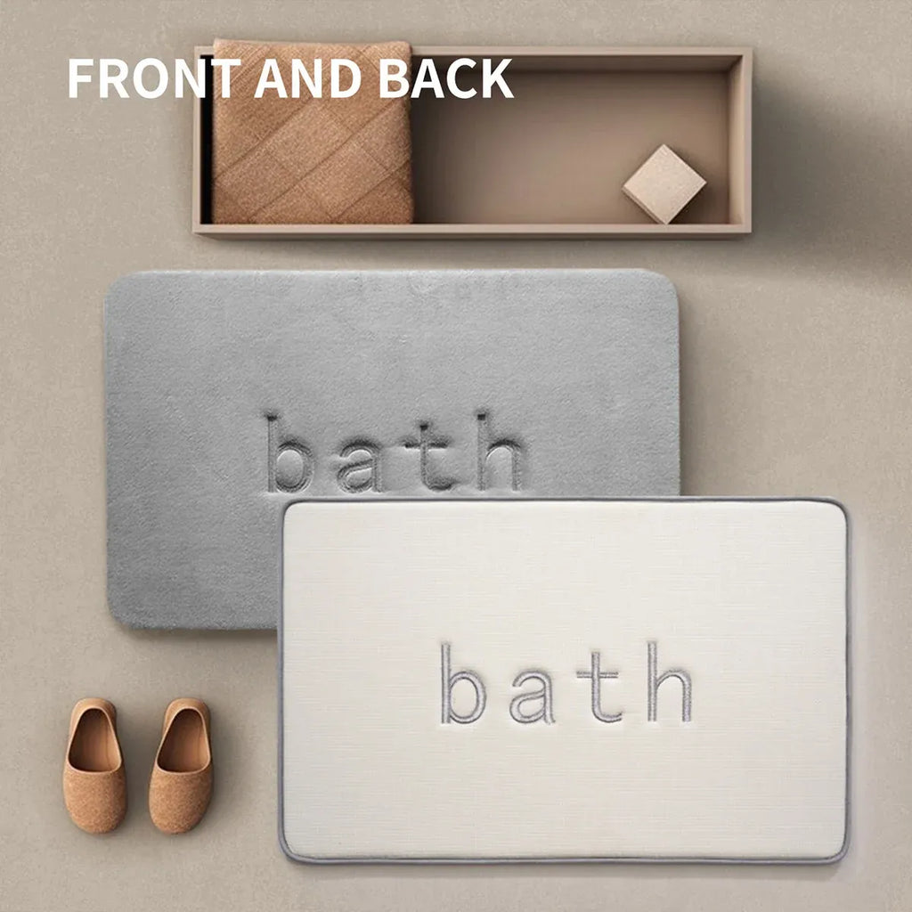 Bathroom Floor Mat Model A Water Absorbent Mat Anti Slip Toilet Carpet Rug Soft - Beige
