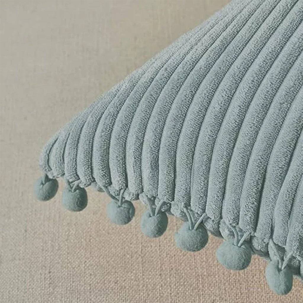 Corduroy Pillow Cover Luxury Decorative Cushion Case for Sofa Living Room Grey 2 Pack - Royalratri