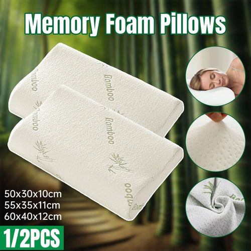 1/2PCS Memory Foam Neck Pillow Wavy Contour Slow Rebound Pillow - 50x30x10cm-1pc