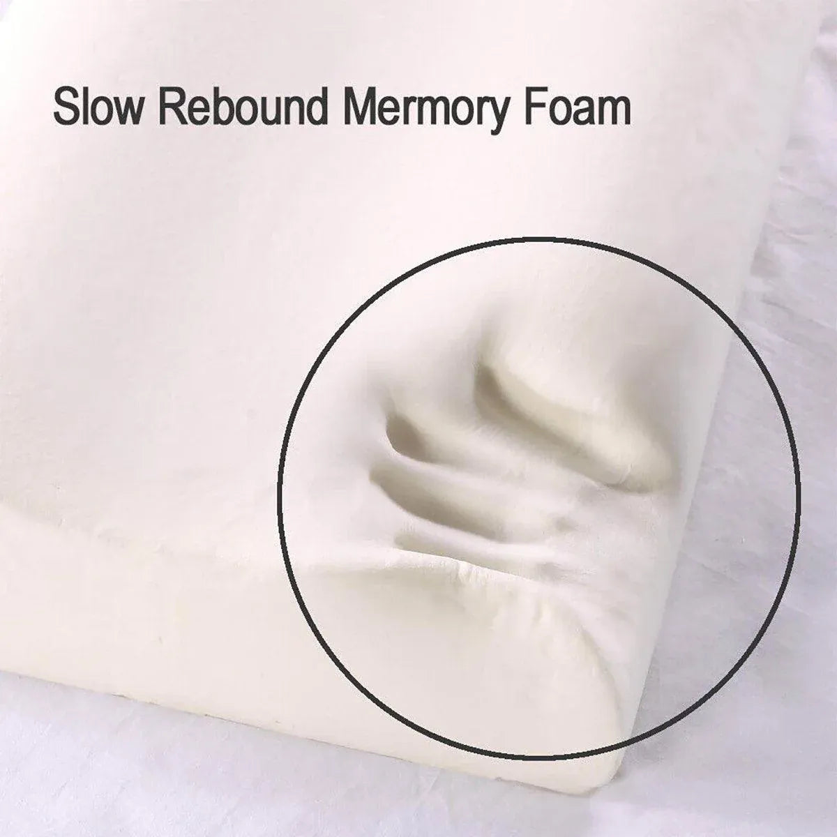 1/2PCS Memory Foam Neck Pillow Wavy Contour Slow Rebound Pillow - 50x30x10cm-1pc