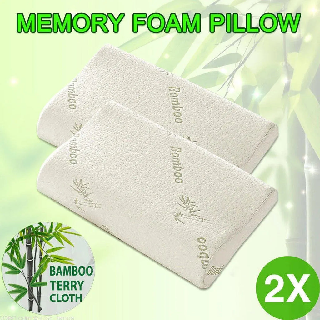 1/2PCS Memory Foam Neck Pillow Wavy Contour Slow Rebound Pillow - 50x30x10cm-1pc