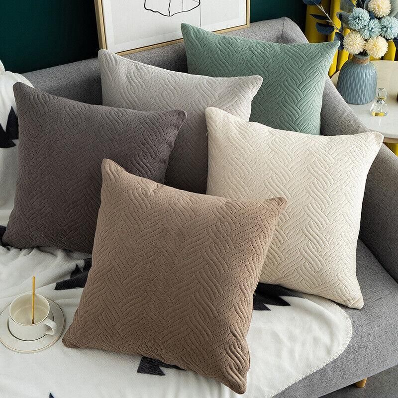 Luxurious Modern Velvet Cushion Cover Soft Square Decorative Pillowcase Brown 1pc - Royalratri