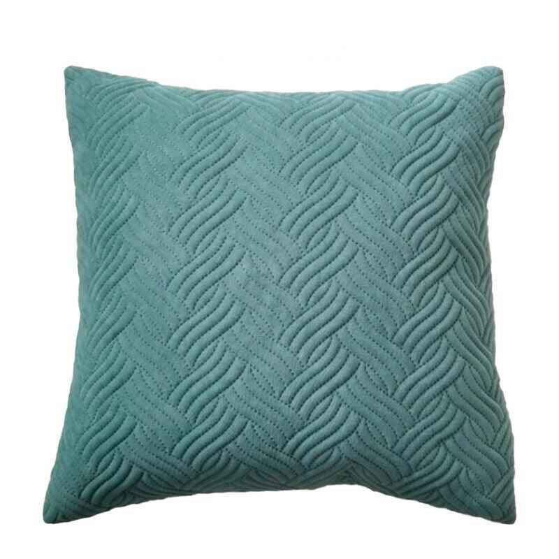 Luxurious Modern Velvet Cushion Cover Soft Square Decorative Pillowcase Light Blue 1pc - Royalratri
