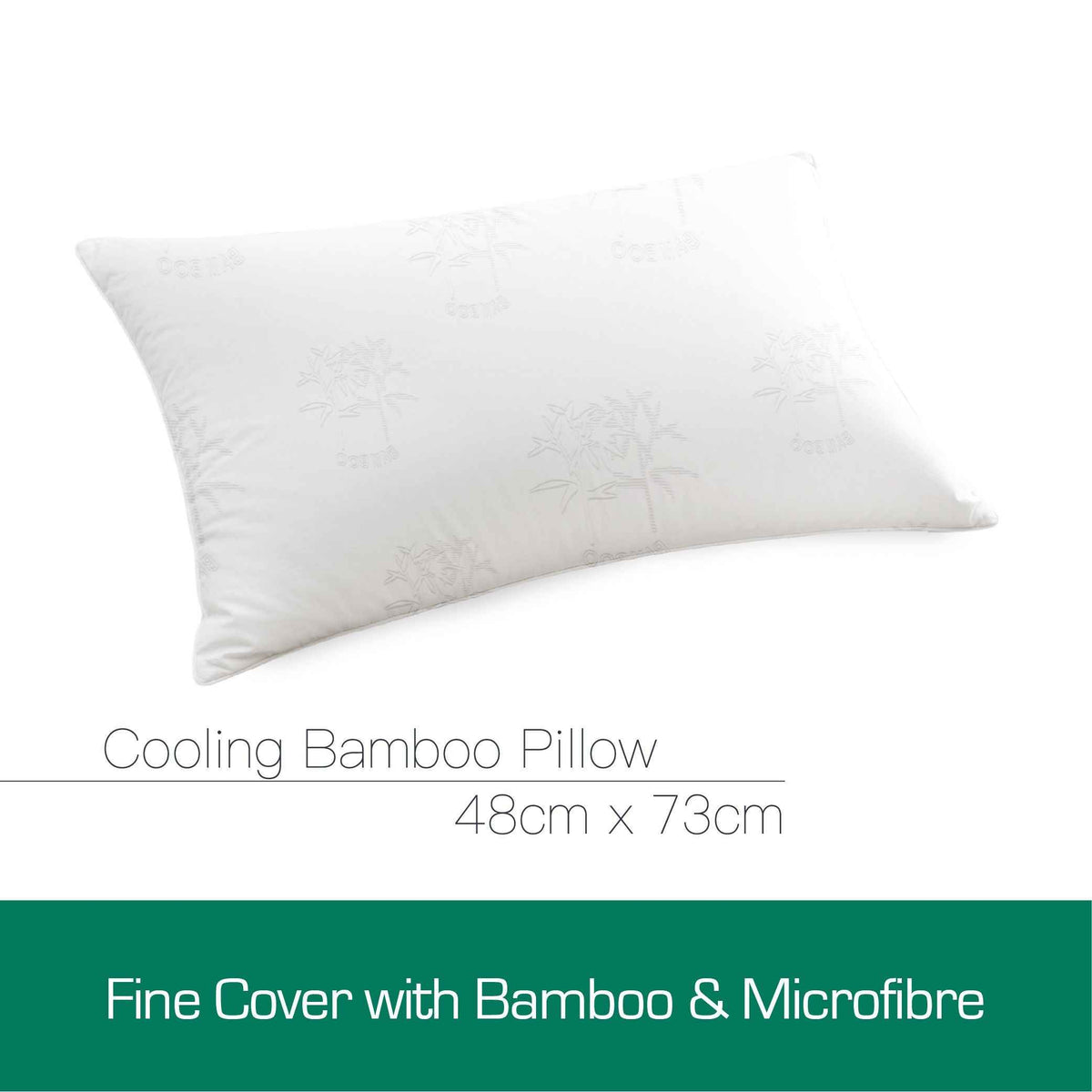 Luxor Australian Made Bamboo Cooling Pillow Standard Size Single Pack - Royalratri