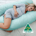 Maternity Pregnancy Nursing Sleeping Body Pillow Pillowcase Included Aquamarine