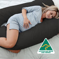 Maternity Pregnancy Nursing Sleeping Body Pillow Pillowcase Included Black