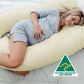 Maternity Pregnancy Nursing Sleeping Body Pillow Pillowcase Included Cream
