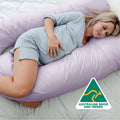 Maternity Pregnancy Nursing Sleeping Body Pillow Pillowcase Included Lilac