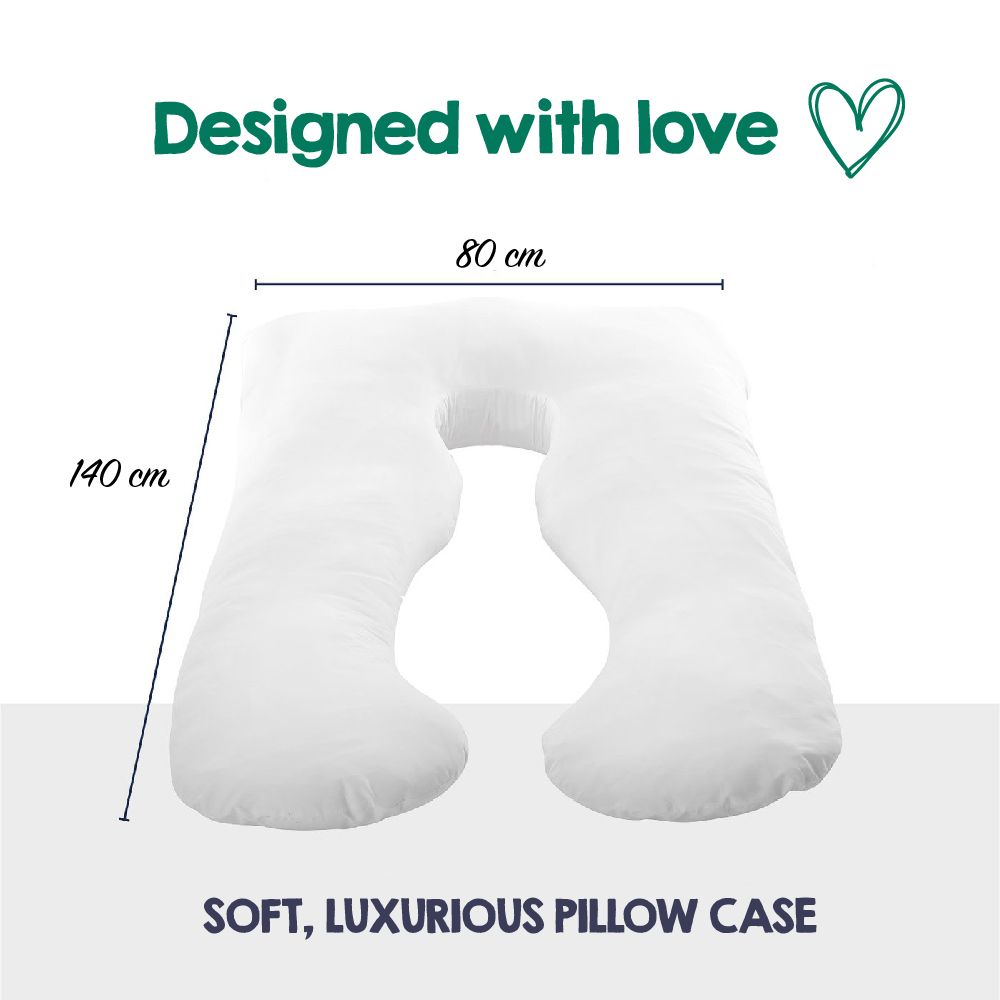 Maternity Pregnancy Nursing Sleeping Body Pillow Pillowcase Included Lilac