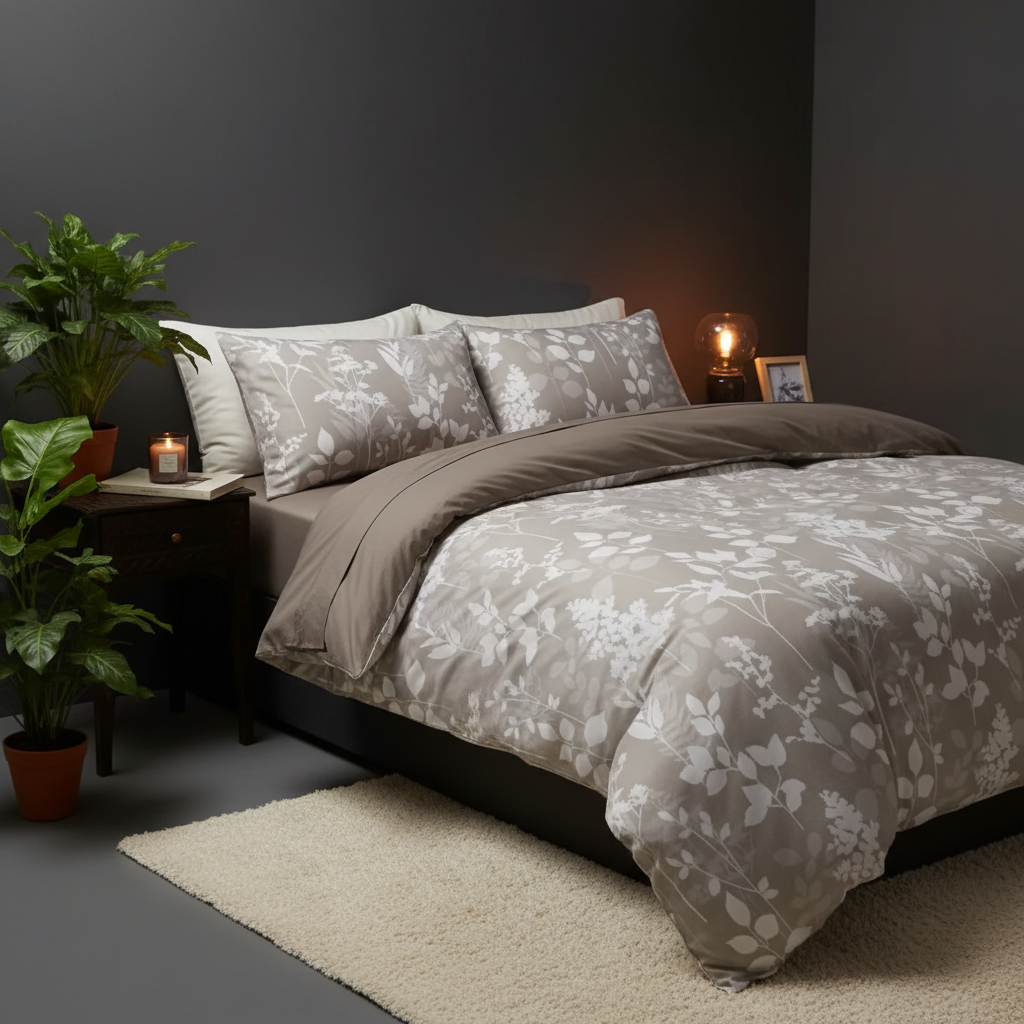 Canvas Fleur Quilt Cover Set Single