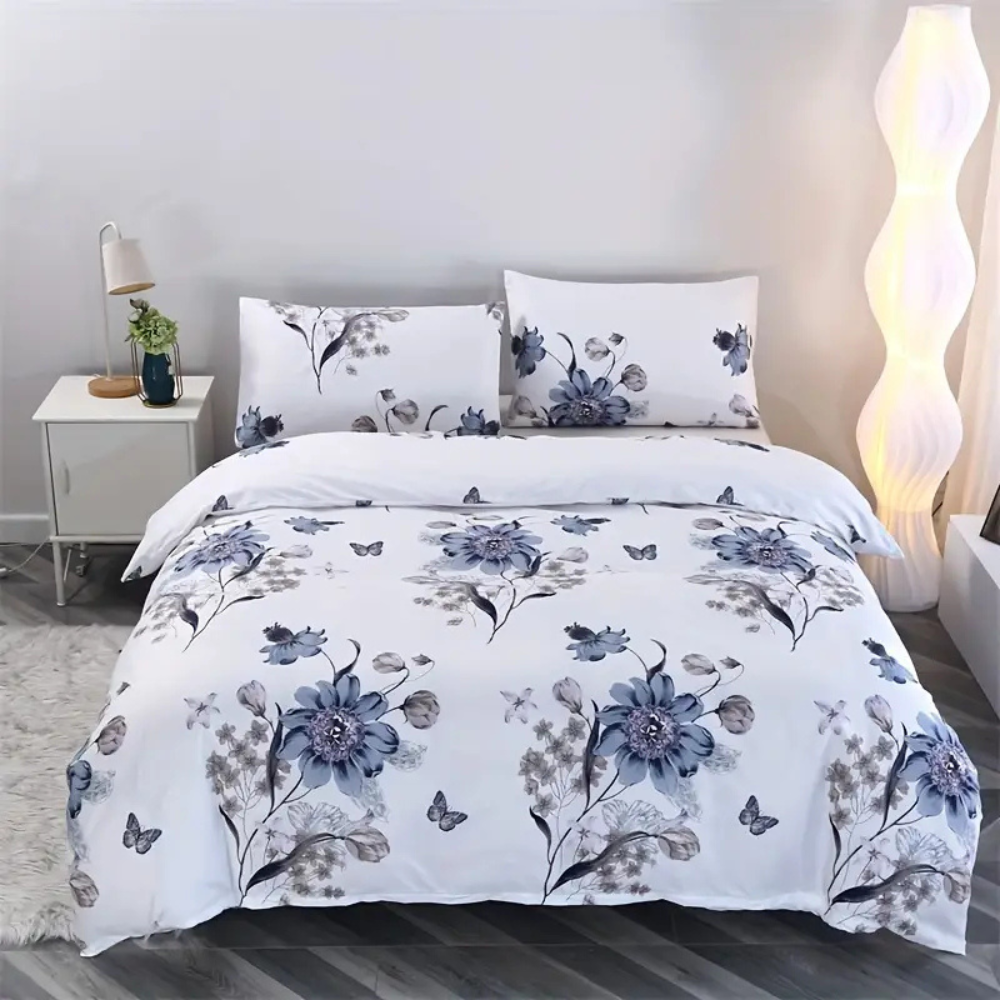 Dream Fields Ever Floral Quilt Cover Set King Single - Royalratri