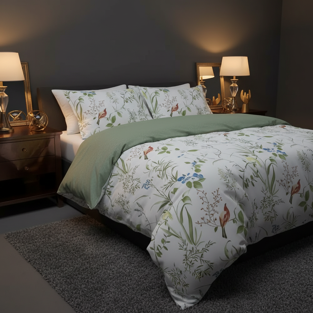 Green Roost Quilt Cover Set Single