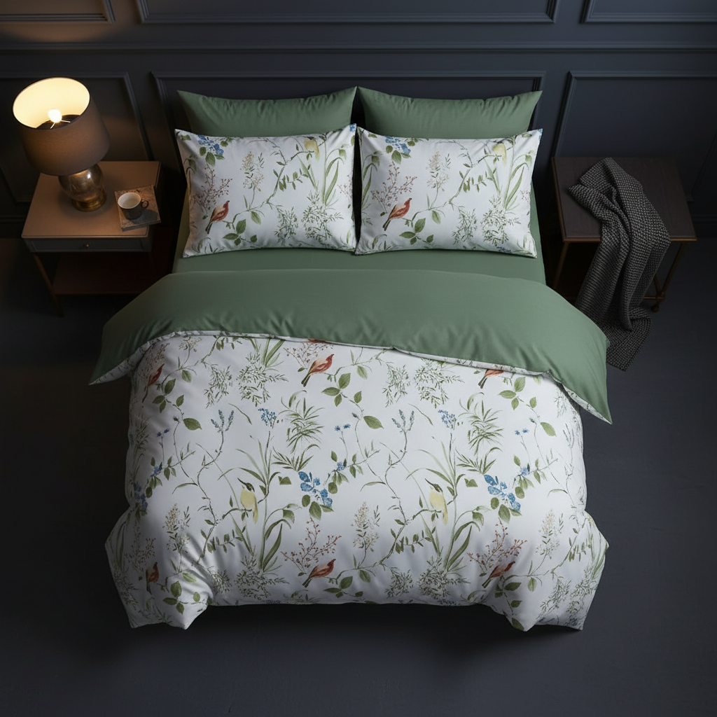 Green Roost Quilt Cover Set Single