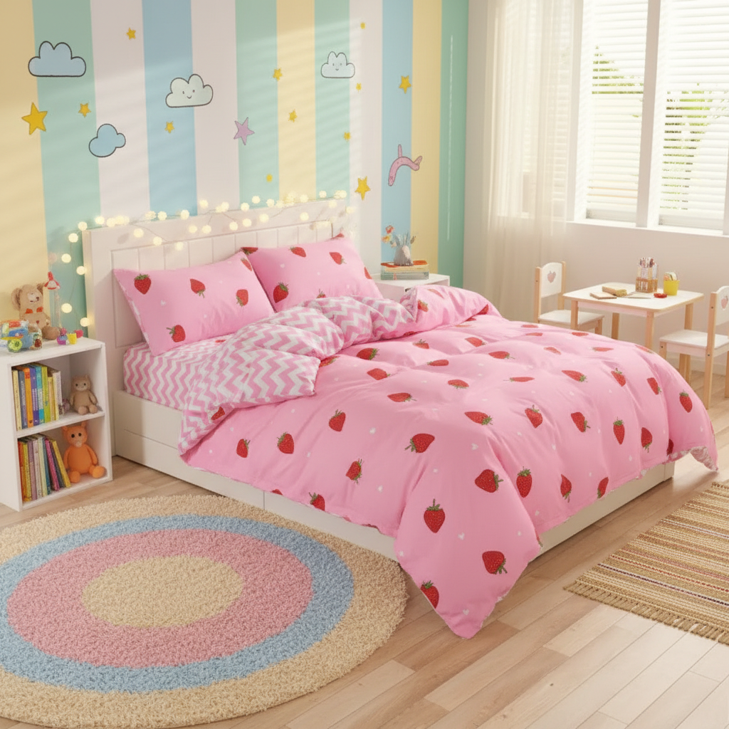 Strawberry Dream Quilt Cover Set King Single