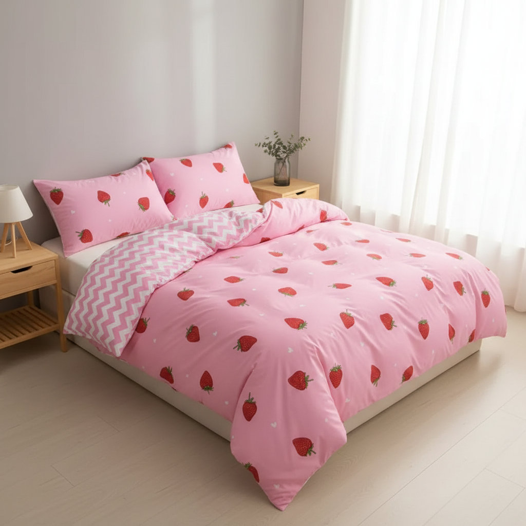 Strawberry Dream Quilt Cover Set King Single