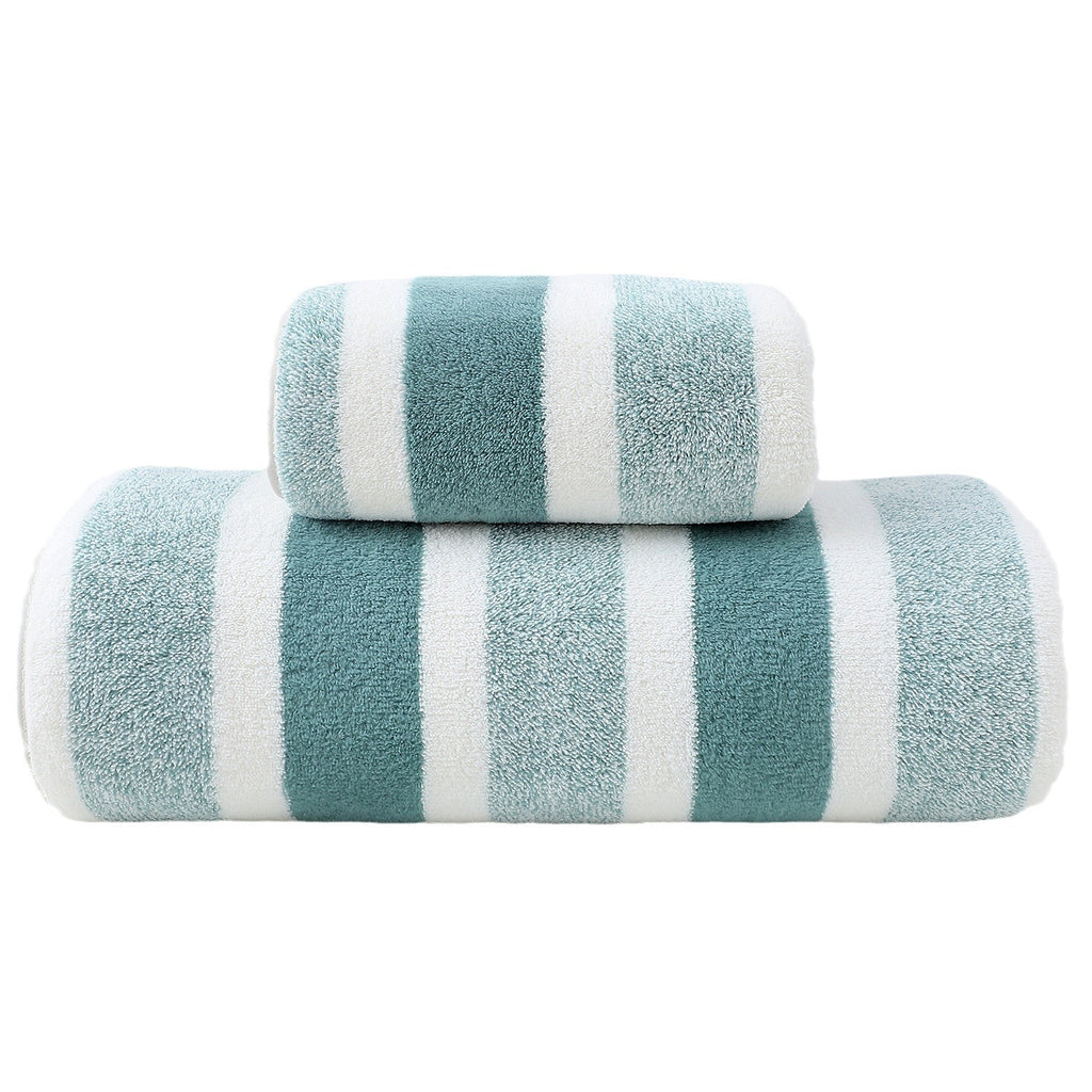 LUXURY COTTON  WIDE STRIPE TOWEL SET