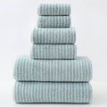 LUXURY COTTON STRIPED TOWEL SET