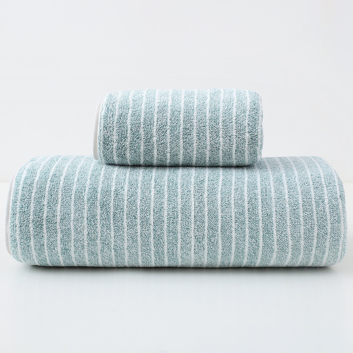 LUXURY COTTON STRIPED TOWEL SET