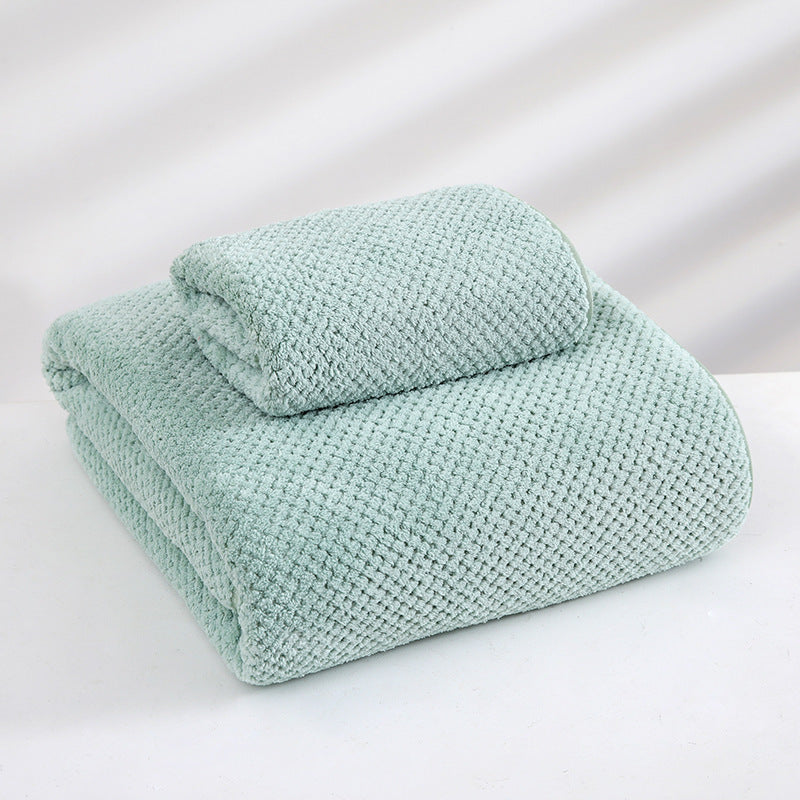 LUXURY WAFFLE TEXTURE TOWEL SET OPAL