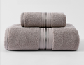 LUXURY COTTON TOWEL SET LIGHT BROWN