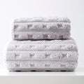 THICKENED CORAL FLEECE TOWEL SET GREY