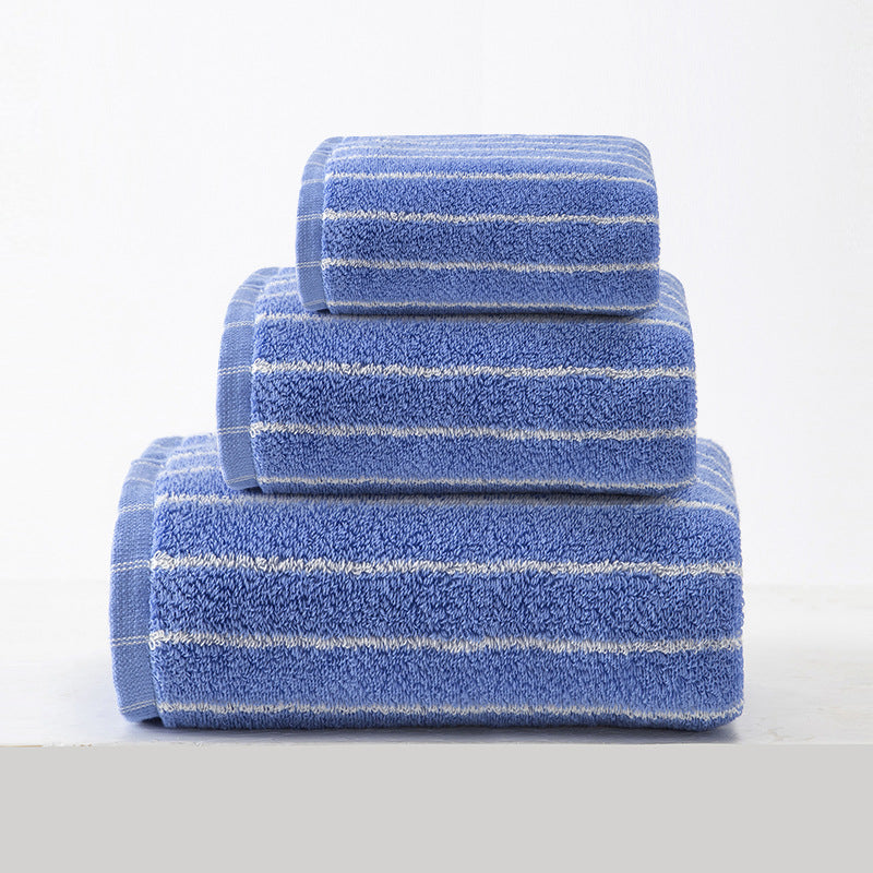 SOFT AND ABSORBENT COTTON TOWEL SET BLUE