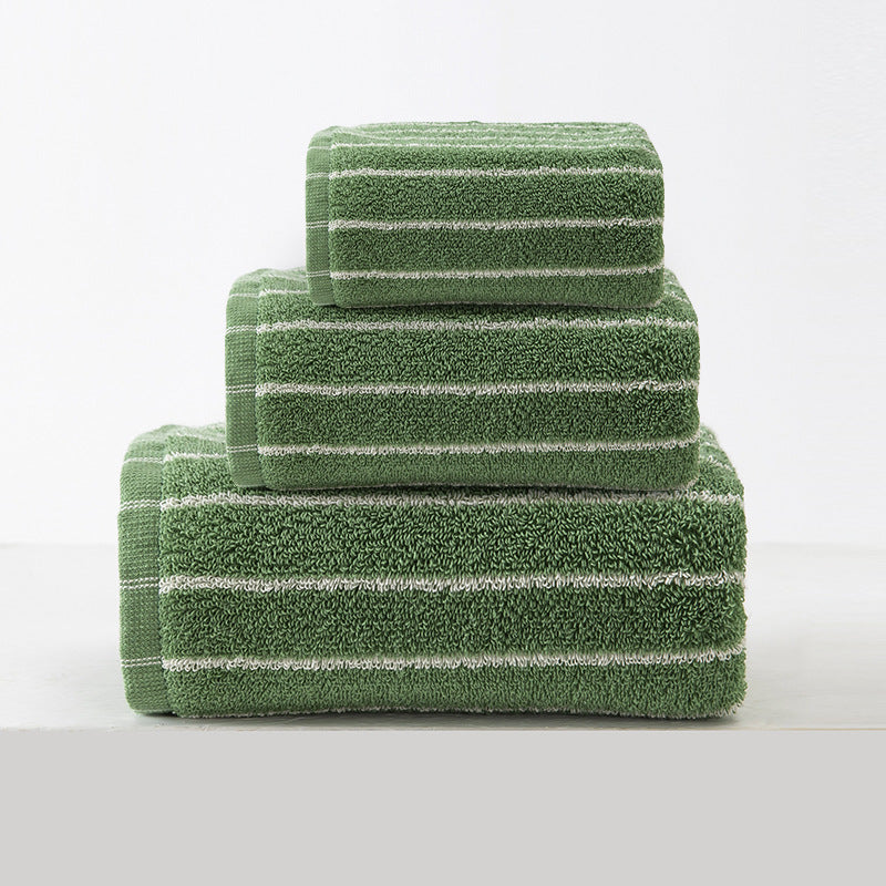 SOFT AND ABSORBENT COTTON TOWEL SET GREEN