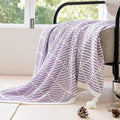 DIAMOND PATTERN THROW BLANKET PURPLE