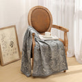 JACQUARD PAISLEY THROW BLANKET GREY