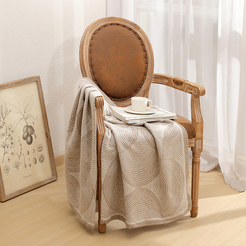 JACQUARD PAISLEY THROW BLANKET KHAKI