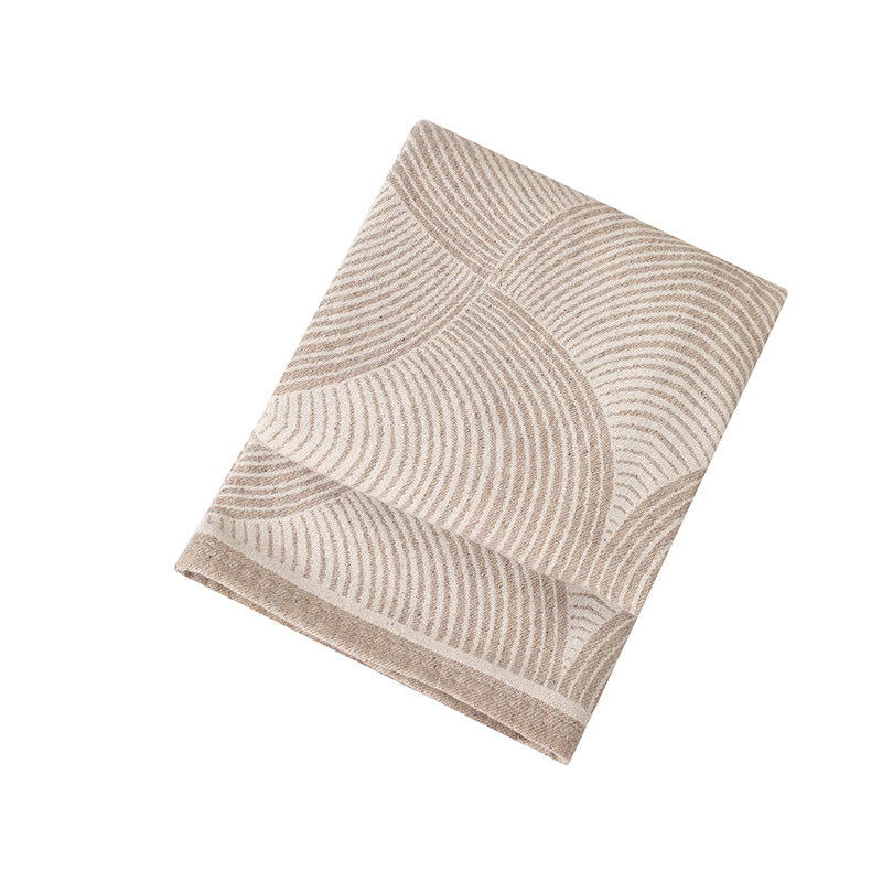 JACQUARD PAISLEY THROW BLANKET KHAKI