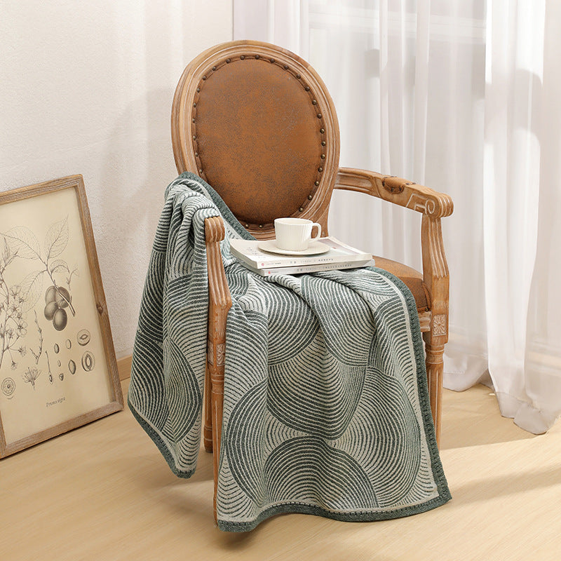 JACQUARD PAISLEY THROW BLANKET SAGE