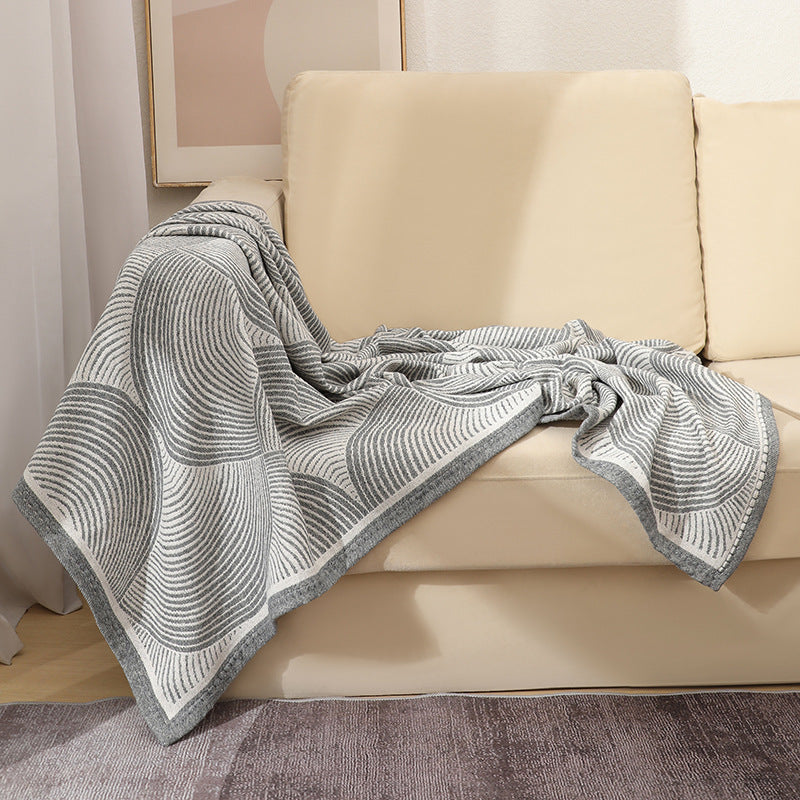 JACQUARD PAISLEY THROW BLANKET GREY