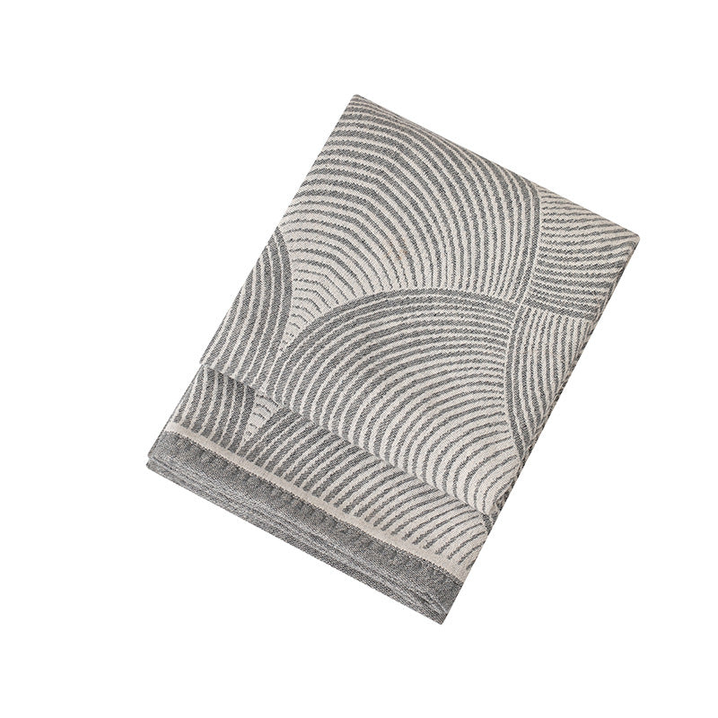 JACQUARD PAISLEY THROW BLANKET GREY