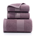 LONG-STAPLE COTTON TOWEL SET PURPLE