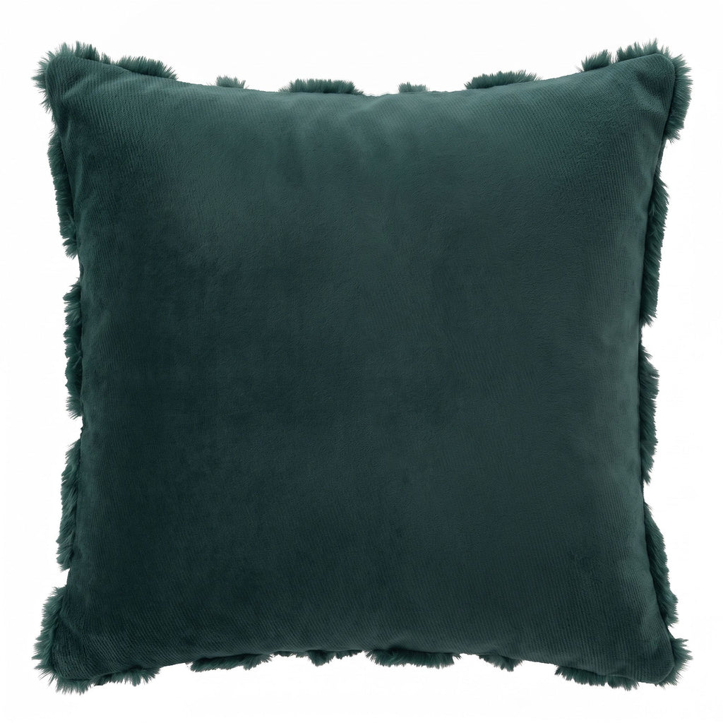 Jingle Jollys Christmas Tree Pillow Covers 2 Packs Cushion Covers Soft Faux Fur Jacquard Throw Pillow Covers 45 x 45cm Green